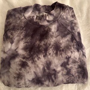 Gray Tie Dye Crewneck Sweatshirt
